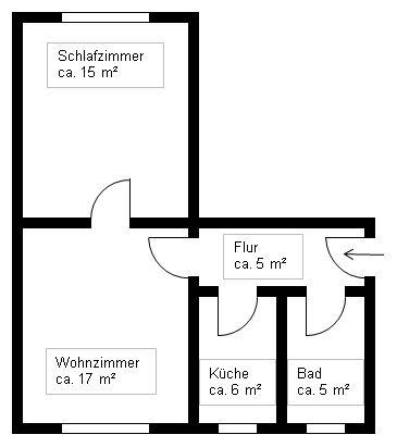 Etagenwohnung Krauschwitz i. d. O.L. - 2 Zimmer, 49 m&sup2;, 246&euro; | Angebot:26338017