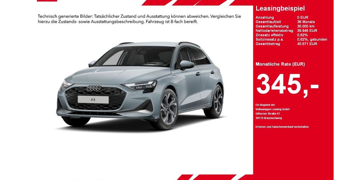 Audi A3 6.304 km 39.945 &euro; Gütersloh 33334