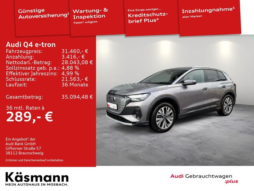 Audi Q4 e-tron 39.922 km 31.460 € Mosbach 74821
