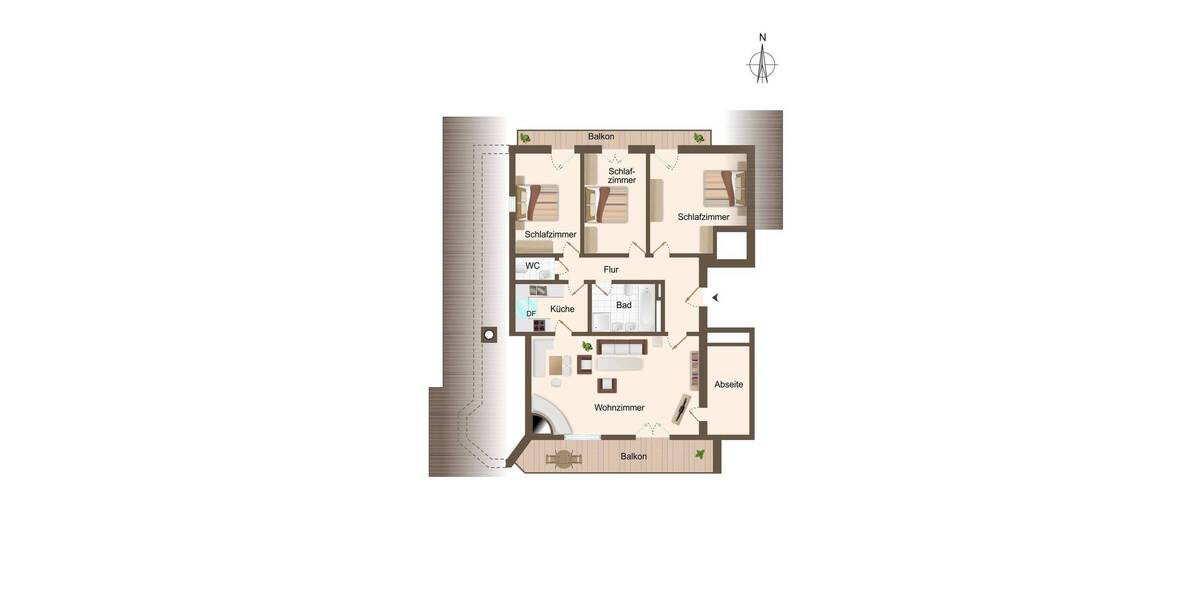 Etagenwohnung Sonthofen Walten - 4 Zimmer, 102 m&sup2;, 570.000&euro; | Angebot:25986342
