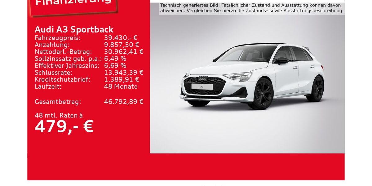 Audi A3 8.431 km 38.860 &euro; Ulm 89073