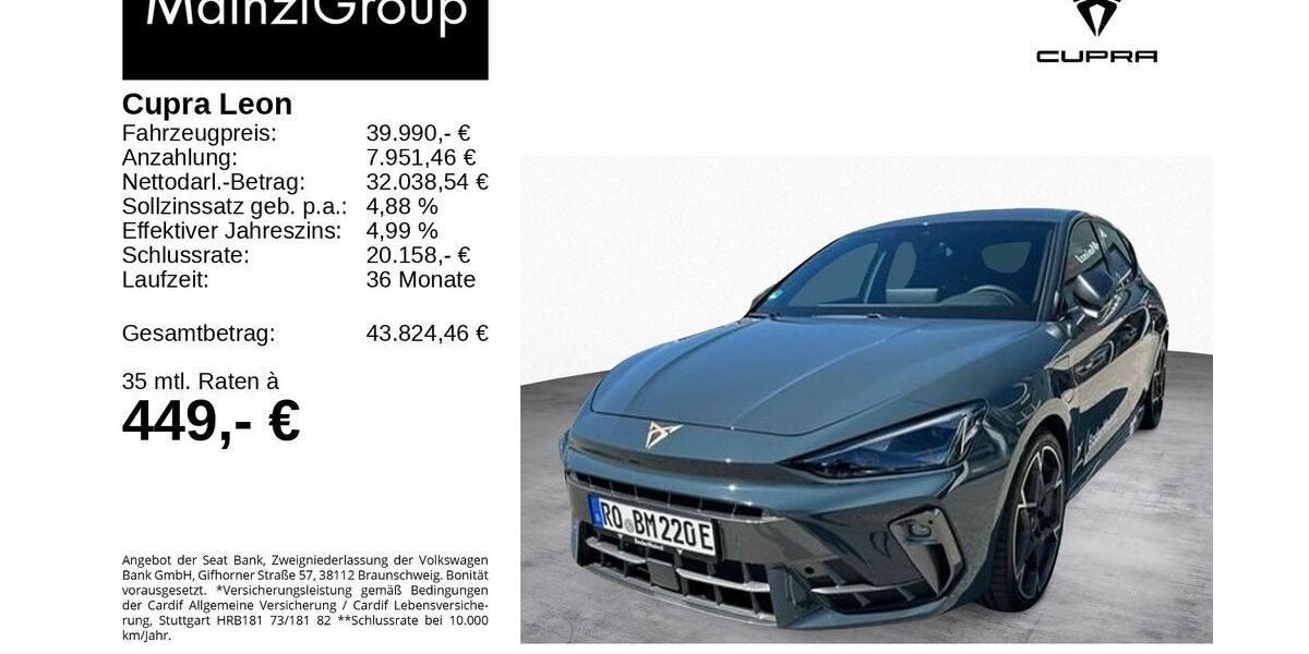 Seat Leon 12.952 km 39.990 &euro; Feldkirchen/Westerham 83620