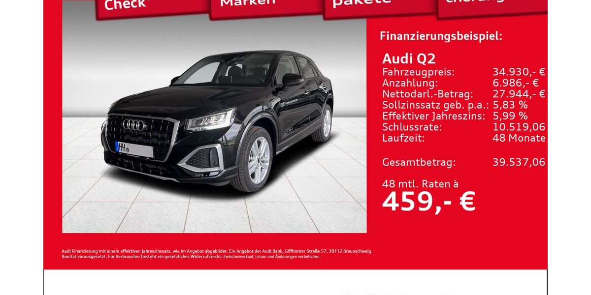 Audi Q2 1.890 km 34.930 &euro; Hamburg 22419