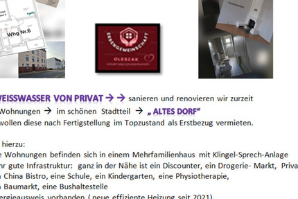 Stadtt. „altes Dorf“ Ideal f. Single oder Sen. Erstbezug n. Reno. 3 zimmer