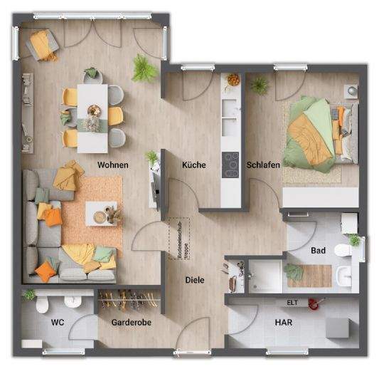 Bungalow Lüssow Karow - 3 Zimmer, 76 m&sup2;, 188.650&euro; | Angebot:26683973