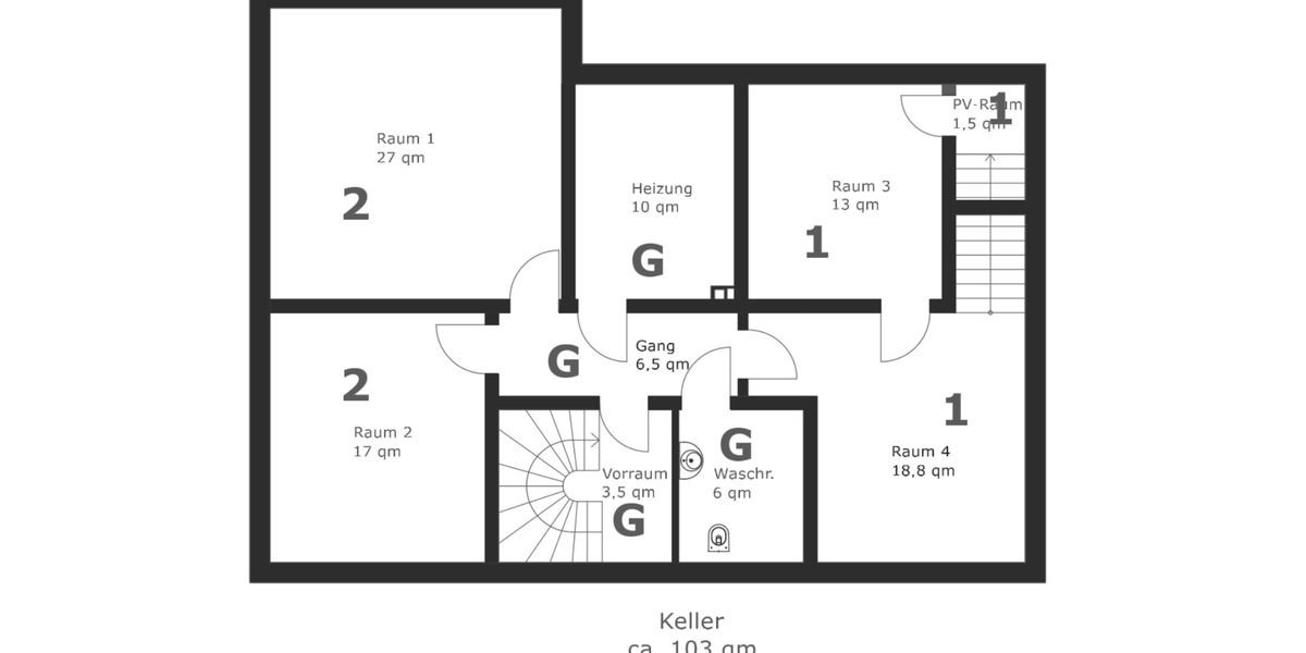 Erdgeschoßwohnung Weyhe - 5 Zimmer, 149 m&sup2;, 566.200&euro; | Angebot:25630487