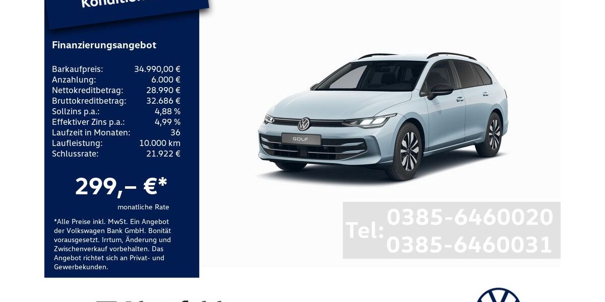 VW Golf 8.750 km 34.990 &euro; Schwerin 19061
