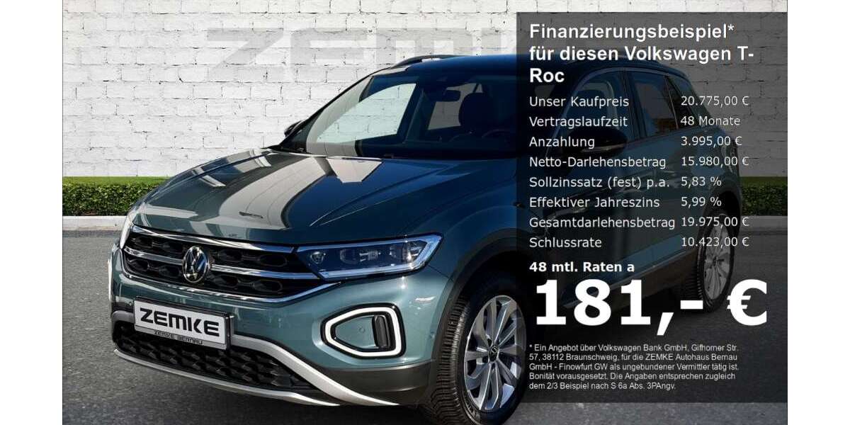 VW T-Roc 52.487 km 20.775 &euro; Finowfurt 16244