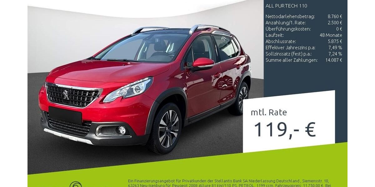 Peugeot 2008 90.200 km 11.280 &euro; Bocholt 46395
