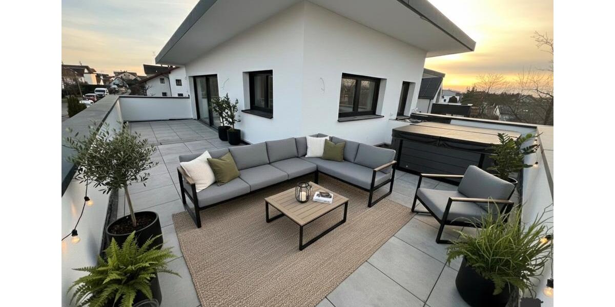 Moderne 2,5-Zimmerwohnung mit 42qm Dachterrasse im KFW-40+ Neubau 2.5 zimmer