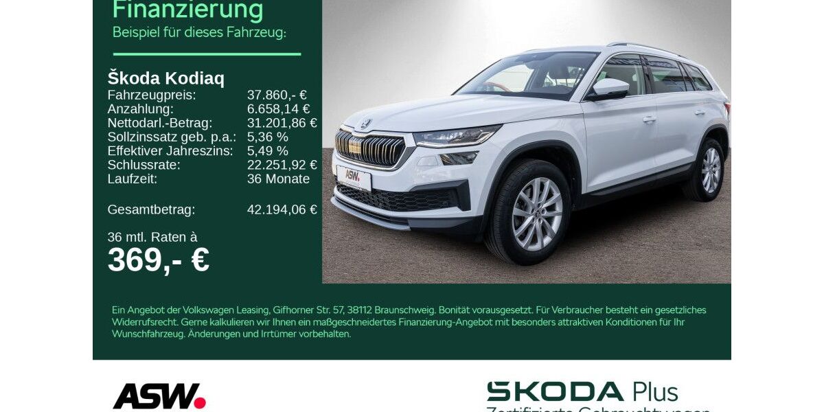 Skoda Kodiaq 30.800 km 37.860 &euro; Sinsheim 74889