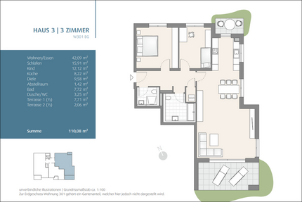 Wohnung zum Mieten in Freiburg 2.300 € 110 m²