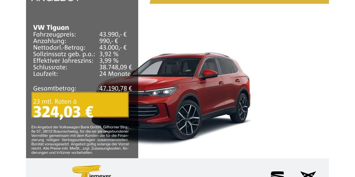 VW Tiguan 14.475 km 43.670 &euro; Hemer 58675