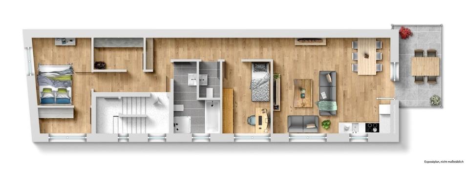 Sanierte 3-Zimmer-Wohnung im Zweifamilienhaus – ideal für Paare & Familien 3 zimmer