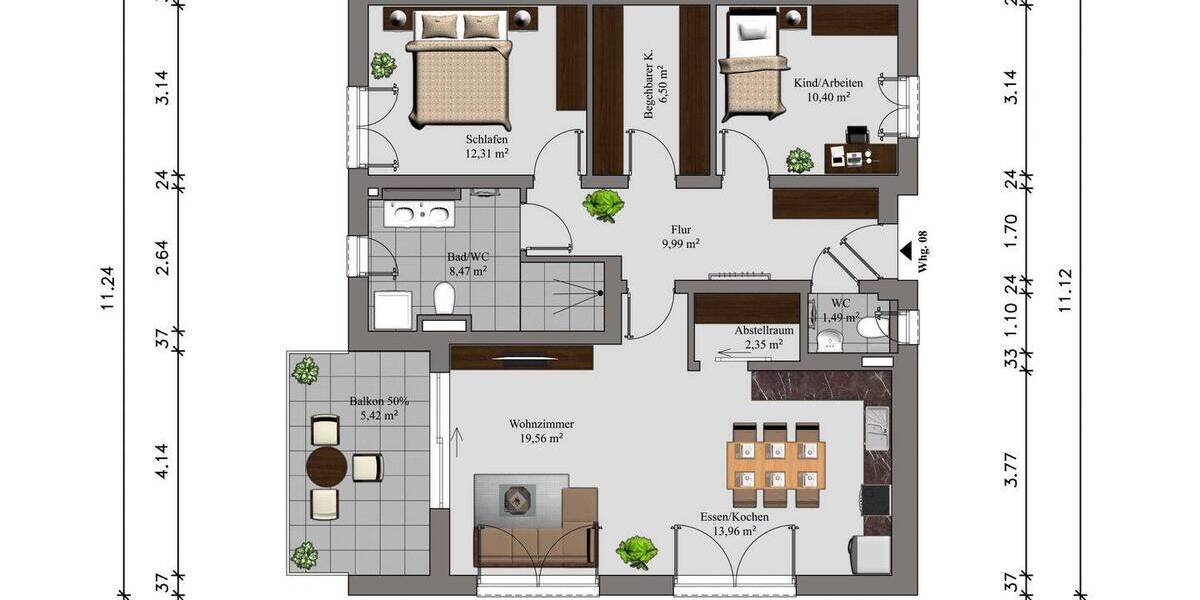 Etagenwohnung Pocking - 4 Zimmer, 153 m&sup2;, 688.576&euro; | Angebot:25744716