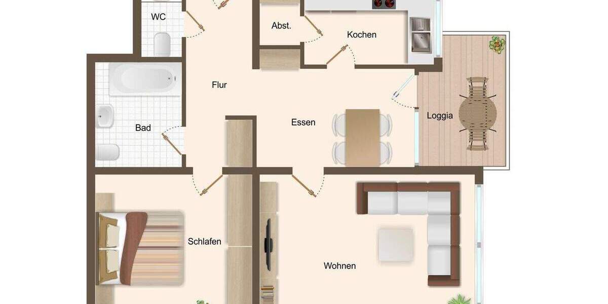 Etagenwohnung Brilon - 2 Zimmer, 64 m&sup2;, 165.000&euro; | Angebot:25683668