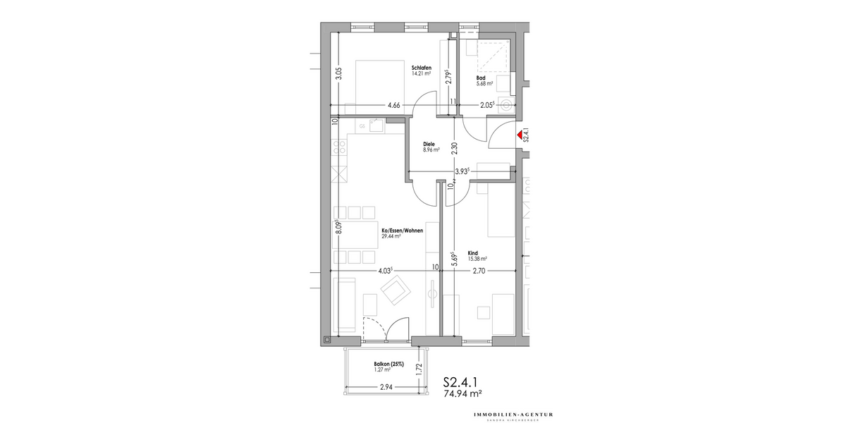Wohnung zum Mieten in Schwandorf 604,85 € 74.94 m² 3 zimmer