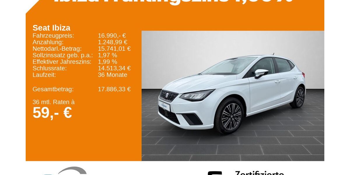 Seat Ibiza 19.700 km 16.990 &euro; Neustadt a.d. Weinstraße 67433