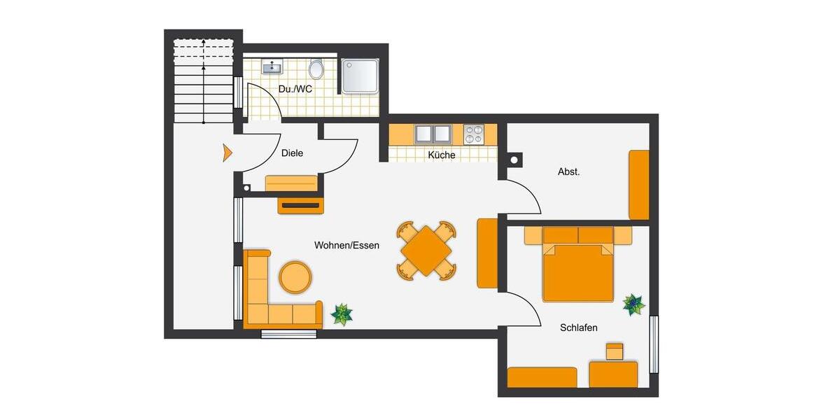 Etagenwohnung Neupotz - 2 Zimmer, 75 m&sup2;, 800&euro; | Angebot:25129538