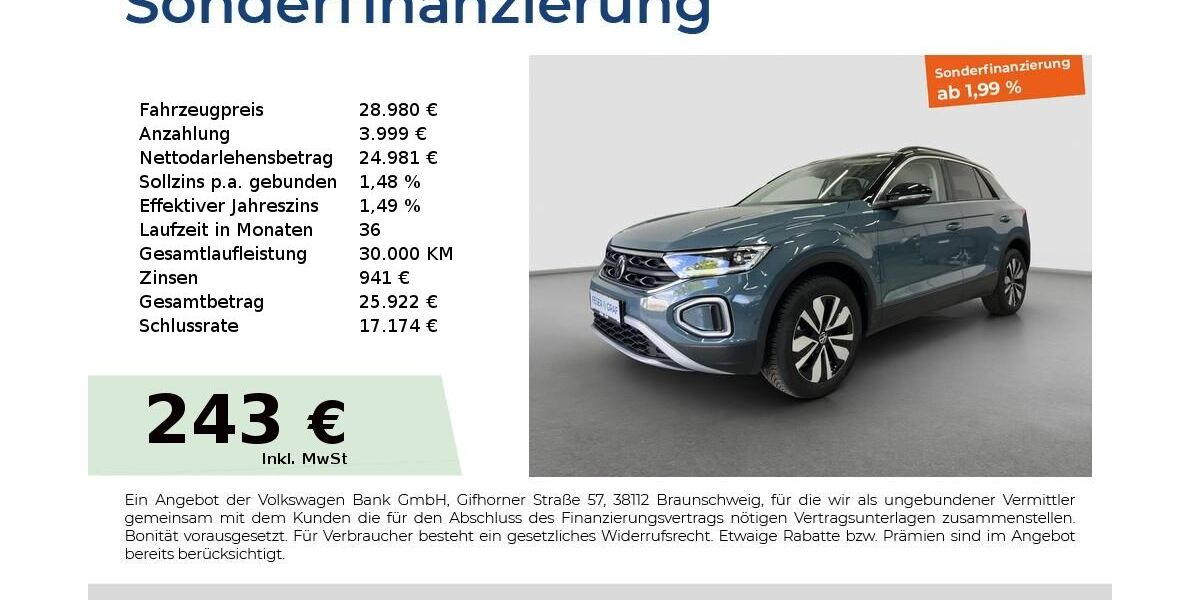 VW T-Roc 17.736 km 28.580 &euro; Fürth 90763