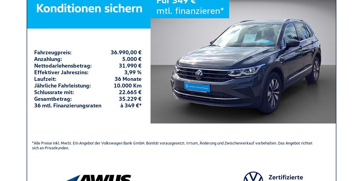 VW Tiguan 7.941 km 35.990 &euro; Schwerin 19057