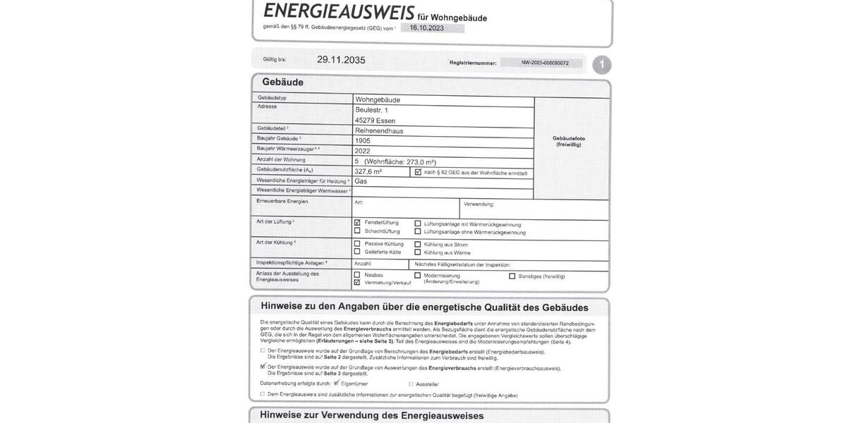 Mehrfamilienhaus, Wohnhaus Essen Stadtbezirk VII - 15 Zimmer, 273 m&sup2;, 935.000&euro; | Angebot:26124515