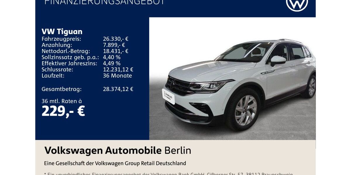 VW Tiguan 45.143 km 26.330 &euro; Berlin 10587