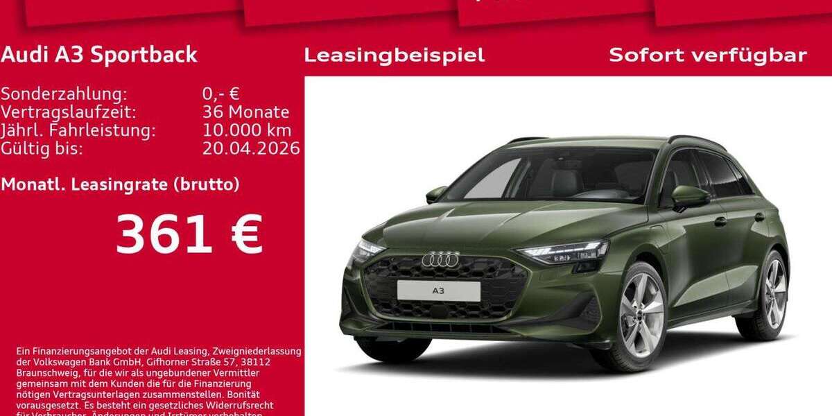 Audi A3 6.537 km 38.491 &euro; Berlin 12489
