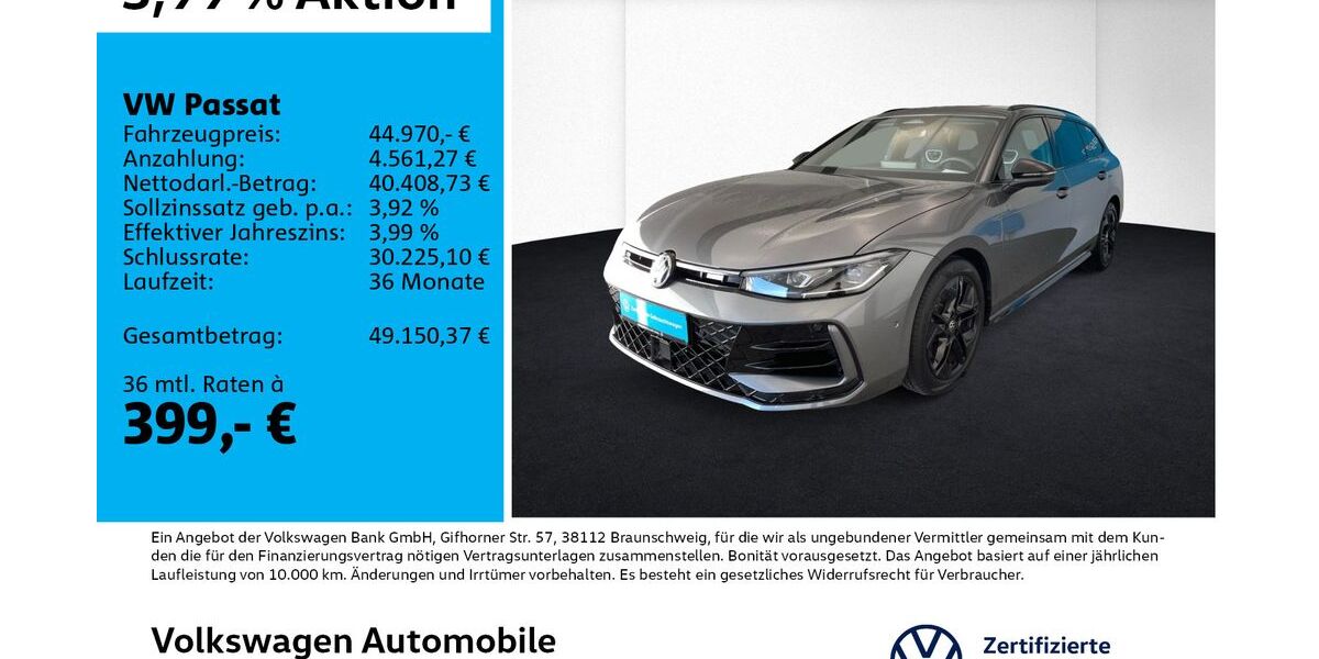 VW Passat 5.785 km 44.970 &euro; Leipzig 04277