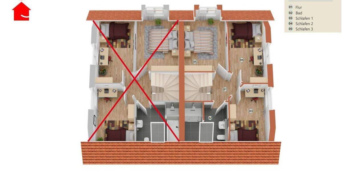 Doppelhaushälfte Emsdetten - 5 Zimmer, 126 m&sup2;, 459.000&euro; | Angebot:26358875