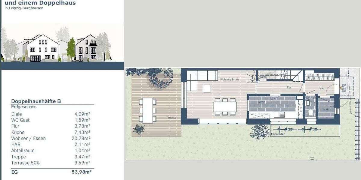 Wir bauen für Sie! - Stadtnah & Naturverbunden - Exklusive Doppelhaushälfte in Burghausen 4 zimmer