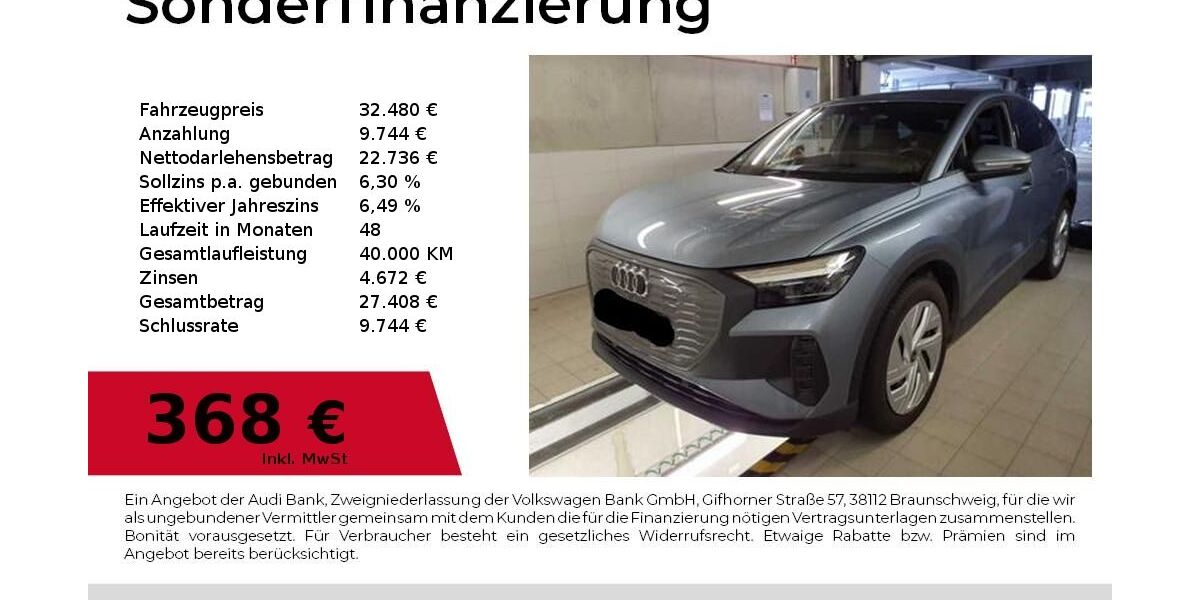 Audi Q4 e-tron 52.600 km 32.480 &euro; Nürnberg 90411