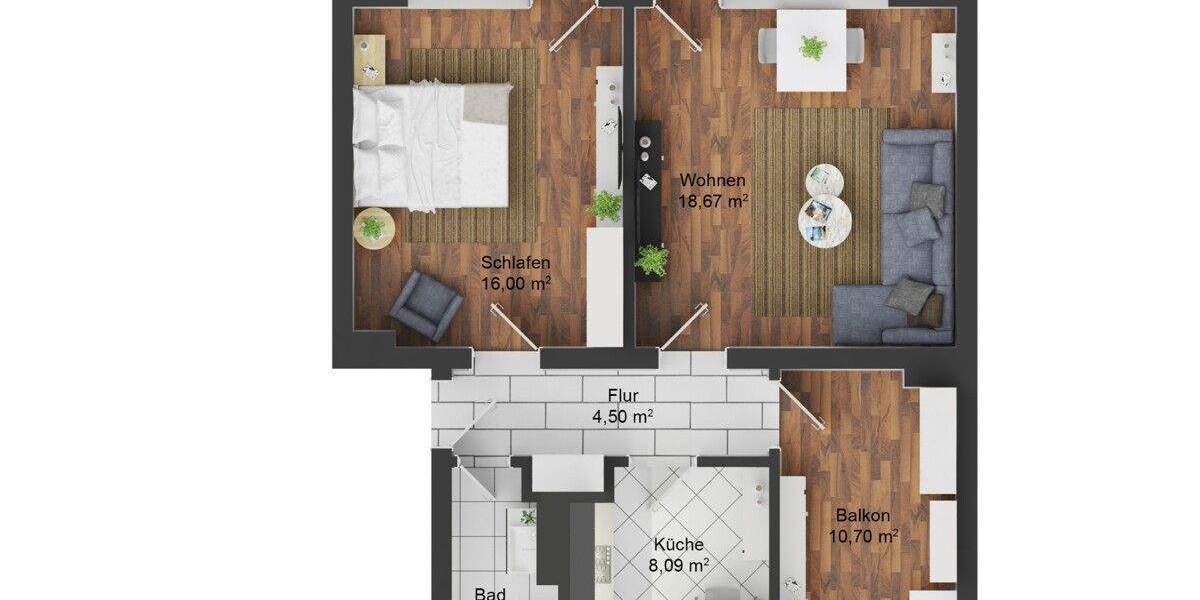 Etagenwohnung Geesthacht - 2 Zimmer, 62 m&sup2;, 159.000&euro; | Angebot:25740034