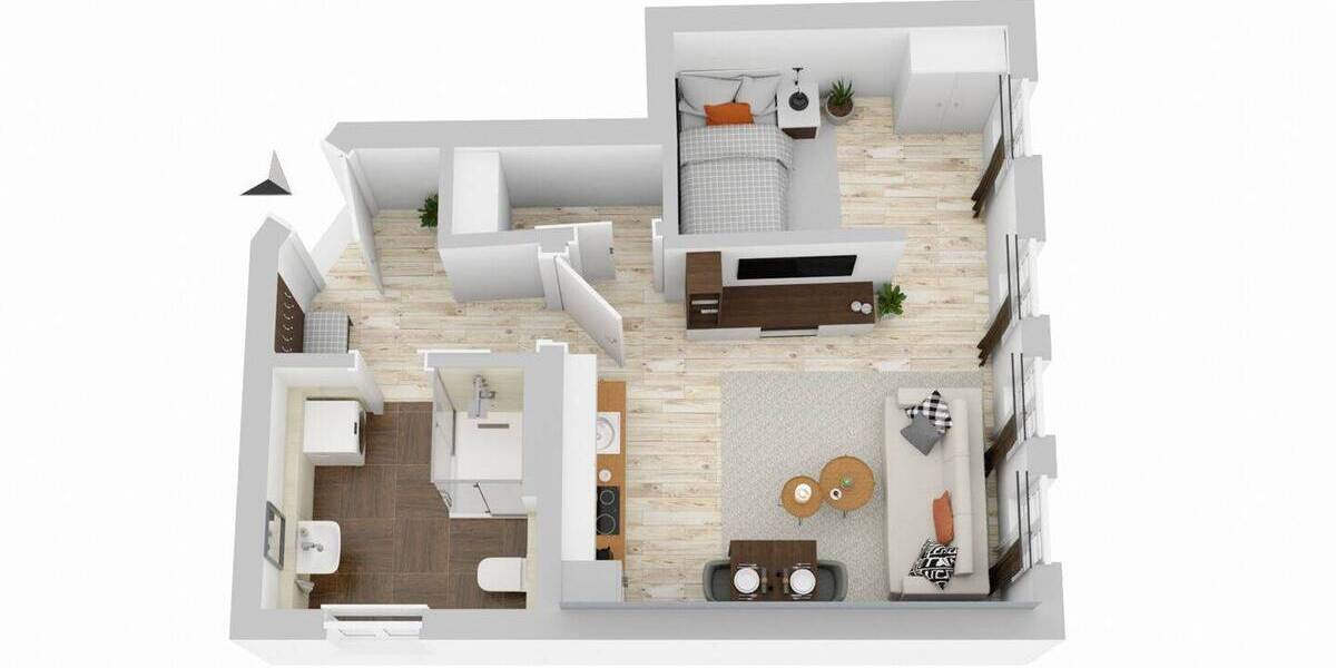 Etagenwohnung Nördlingen - 2 Zimmer, 38 m&sup2;, 199.000&euro; | Angebot:26391146