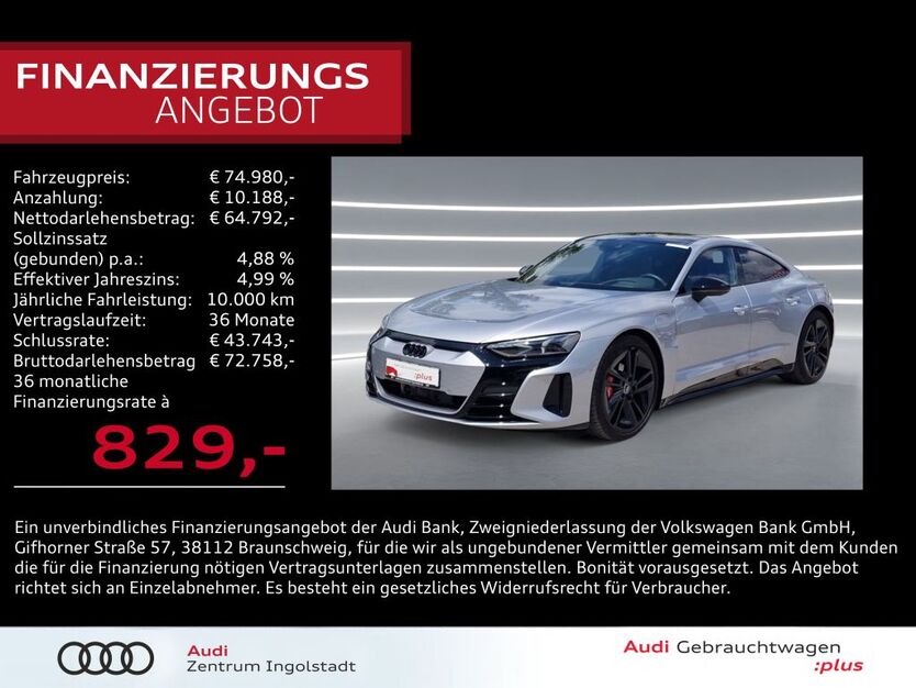Audi RS e-tron GT 42.444 km 74.980 € Ingolstadt 85057