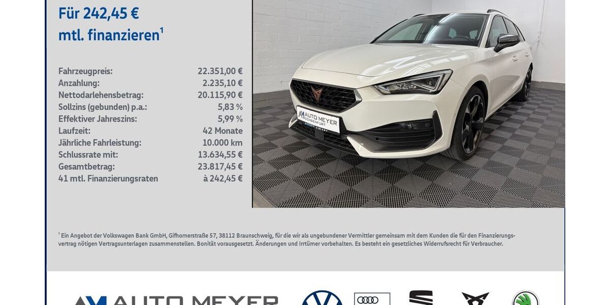 Cupra Leon 101.658 km 22.351 &euro; Reichenberg 97234