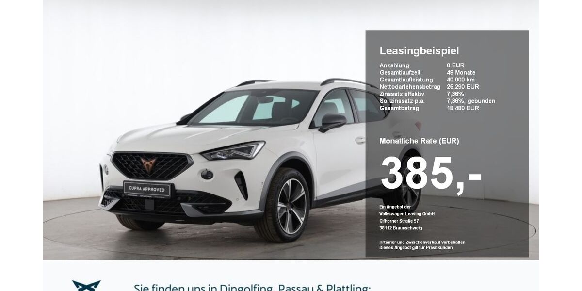 Cupra Formentor 63.075 km 25.290 &euro; Plattling 94447