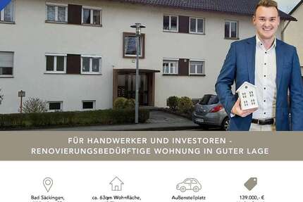 Wohnung Bad Säckingen - 2 Zimmer, 63 m&sup2;, 139.000&euro; | Angebot:26032081