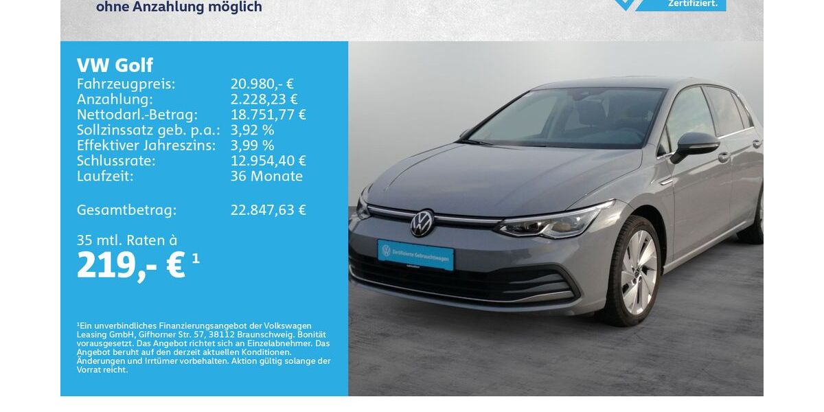VW Golf 81.600 km 20.980 &euro; Kreuzwertheim 97892