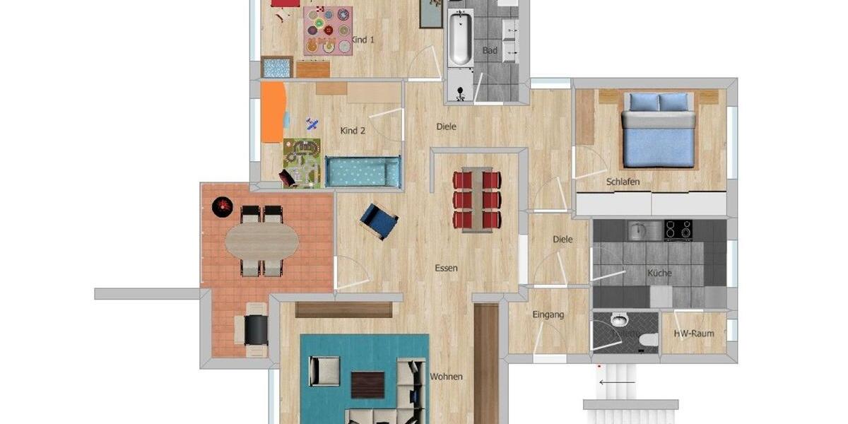 Etagenwohnung Sigmaringen - 5.5 Zimmer, 116 m&sup2;, 1.050&euro; | Angebot:26336505