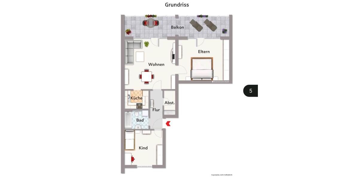 Etagenwohnung Ingelheim am Rhein - 3 Zimmer, 90 m&sup2;, 850&euro; | Angebot:25521223