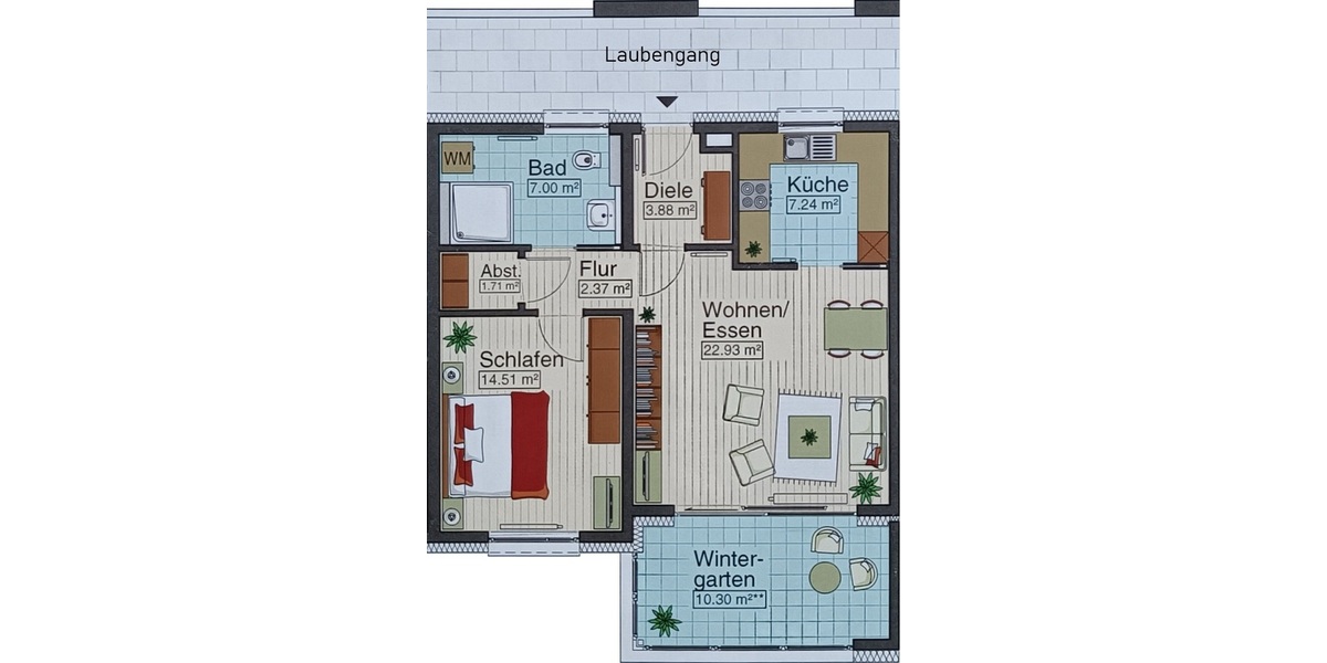 Barrierefreie 2-Zimmer-Wohnung in zentraler u. ruhiger Lage von Senden - 2- Senden Senden | Angebot:26420682