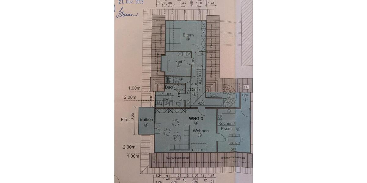 Dachgeschoßwohnung Jettingen - 3 Zimmer, 120 m&sup2;, 389.000&euro; | Angebot:24300540
