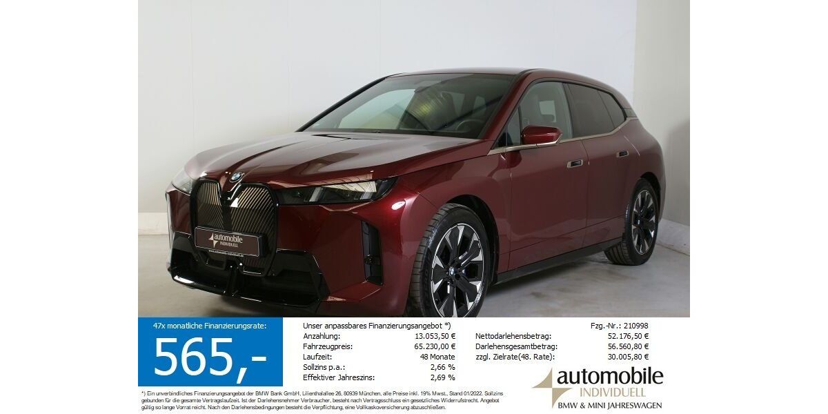 BMW iX 19.600 km 64.440 &euro; Paderborn 33100