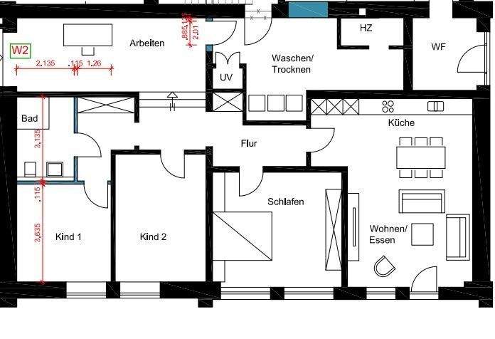 Etagenwohnung Ibbenbüren / Püsselbüren Püsselbüren - 4 Zimmer, 130 m&sup2;, 1.020&euro; | Angebot:25676522