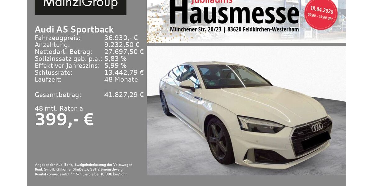 Audi A5 63.200 km 36.930 &euro; Feldkirchen/Westerham 83620
