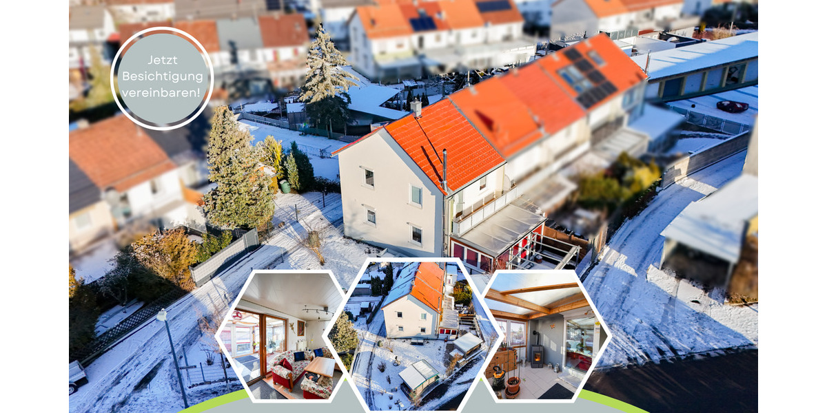 Balingen, zentrumsnah: Reihenendhaus mit Wintergarten, Kamin, sonnigem Garten und Garage! 3 zimmer