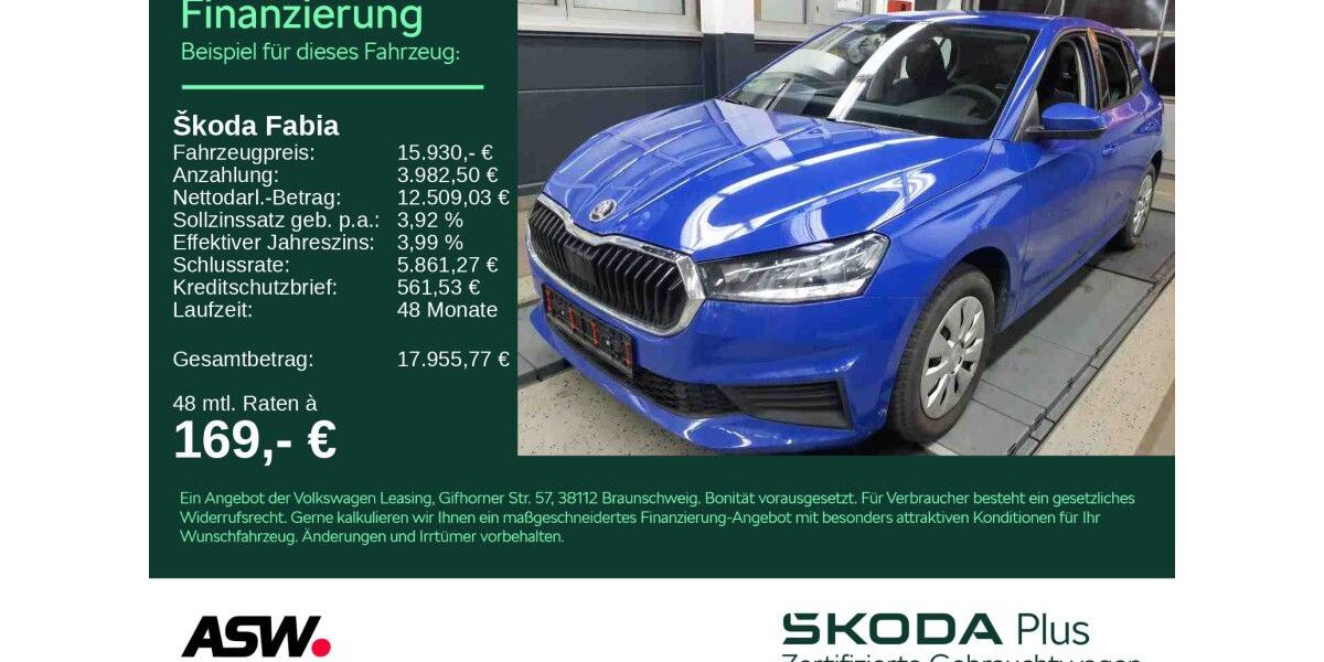Skoda Fabia 20.000 km 15.930 &euro; Sinsheim 74889