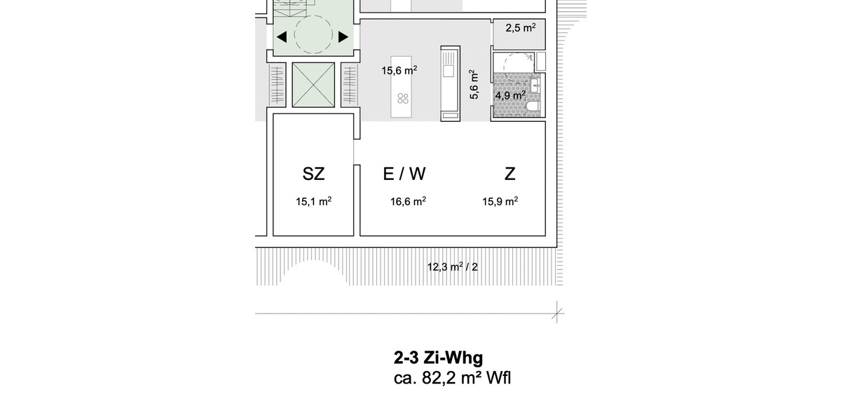 Etagenwohnung Lüneburg Weststadt - 3 Zimmer, 82 m&sup2;, 410.000&euro; | Angebot:26671779