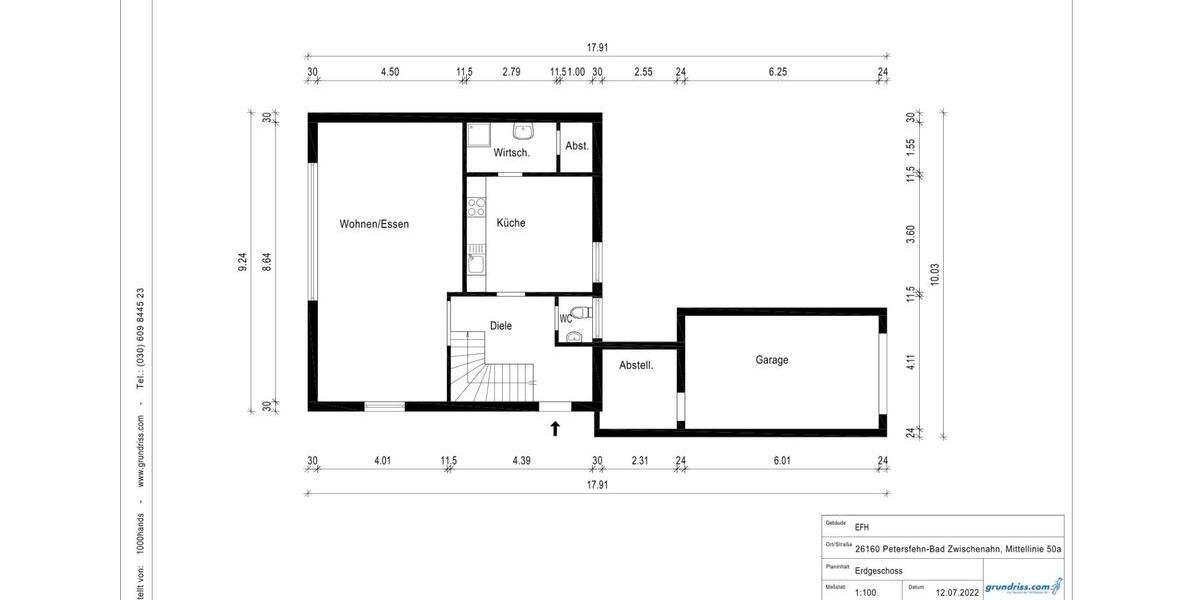 Einfamilienhaus Oldenburg Bloherfelde - 4 Zimmer, 128 m&sup2;, 379.000&euro; | Angebot:26416223